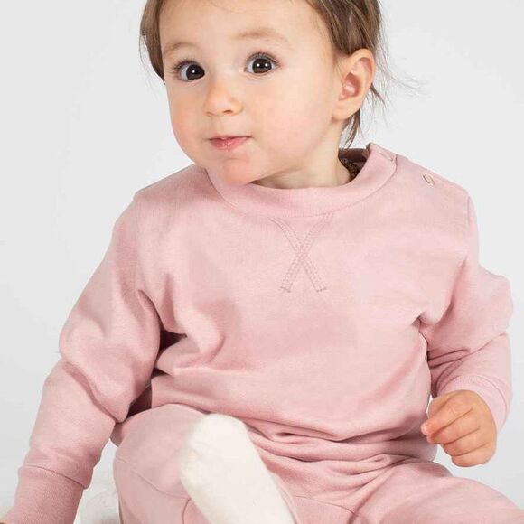 Larkwood Childrens/Kids Sustainable Sweatshirt / Soft Pink - Picture 3 of 3